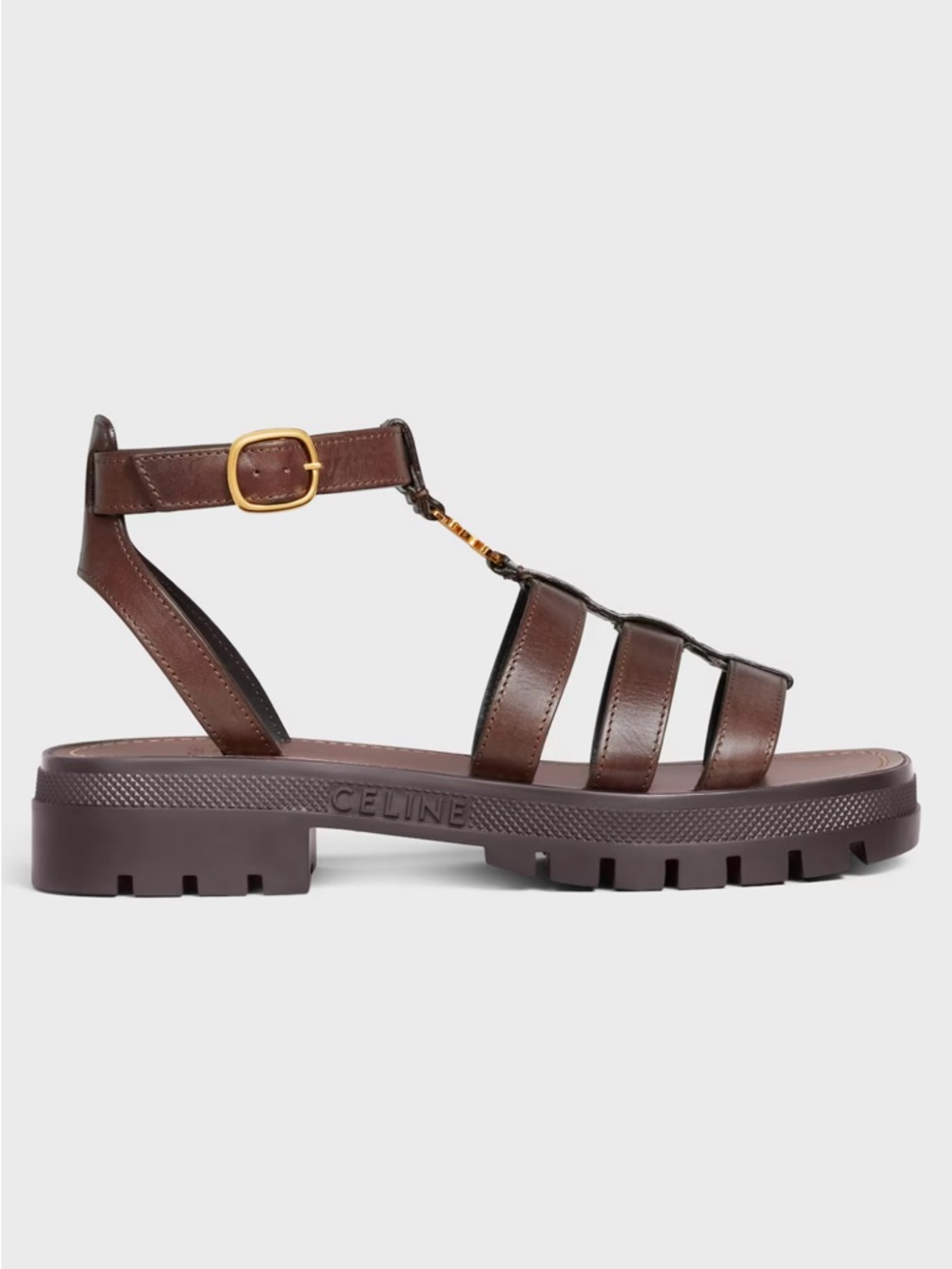 CELINE CLEA TRIOMPHE SANDAL IN CALFSKIN - VEGETAL TANNING - Picture 2 of 11